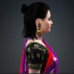 Gold Kanful Earring – Traditional Indian Jewelry Prop for iClone - Image 3