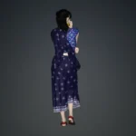 Indian Traditional Saree navy blue Download for iClone 7-8 - Image 3