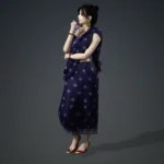 Indian Traditional Saree navy blue Download for iClone 7-8 - Image 4