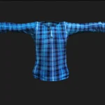 🔷 iClone Blue Check Shirt Smart Casual Male Outfit